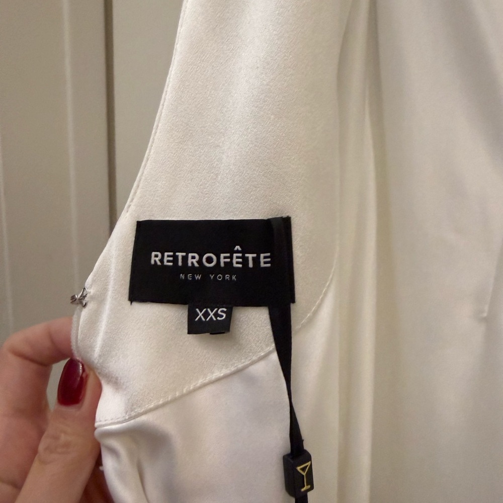 Retrofete Julia Dress Gown in White - Picture 5 of 5